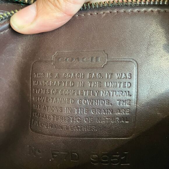 Vintage Coach Patricia's Legacy Dark Brown Leather Front Flap Crossbody Bag - Picture 3 of 8